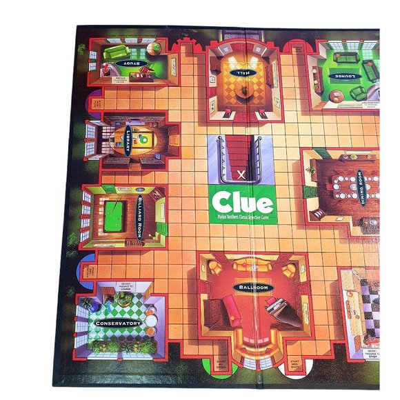 Vintage 1998 CLUE Board Game Parker Brothers Replacement Board ONLY - Picture 3 of 7